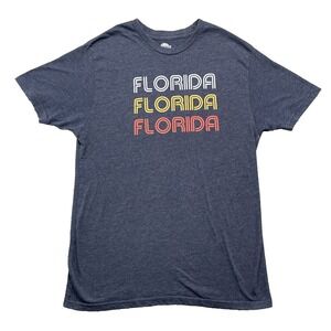 Florida Destination T-Shirt Men's Medium Blue Camping Gorpcore Hiking Travel‎